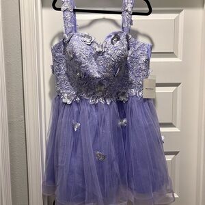 Lavender Floral Women Dress